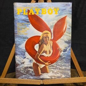 Vintage Playboy Magazine with Red Bunny Float - August 1972